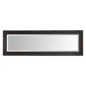 Andrews Flat Wall Mirror Black Matte / 100cm x 70cm W