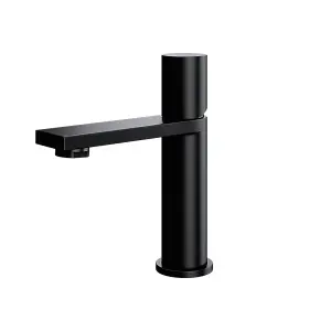 Flode Limingen Mono Basin Mixer Tap Matt Black