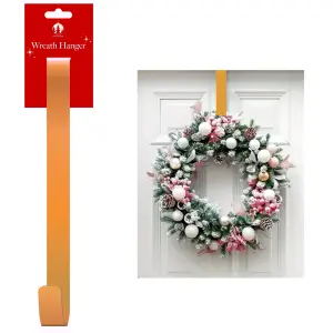 Gold Door Wreath Hanger Christmas Wreath Hook Metal Over Door Hanger