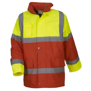 Yoko Mens Hi Vis Contrast Safety Jacket