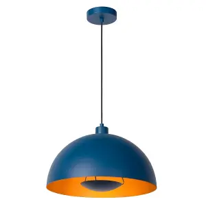 Lucide Siemon Modern Pendant Light 40cm - 1xE27 - Blue