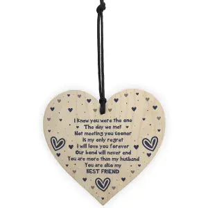 Valentines Day Gift Or Anniversary Gift For Husband Wooden Heart Love Sign Best Friend Gift