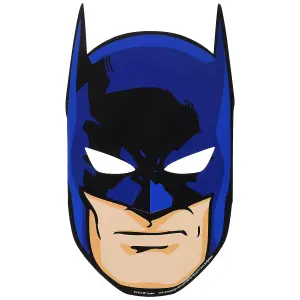 Batman Paper Party Mask (Pack of 8) Blue/Black (One Size)