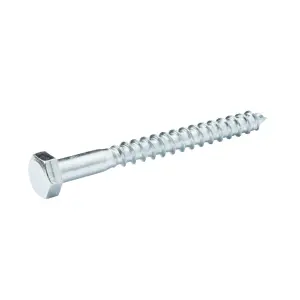 Diall Hex Zinc-plated Carbon steel Coach screw (Dia)8mm (L)80mm, Pack of 10