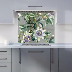 Passion Flowers Kitchen Splashback