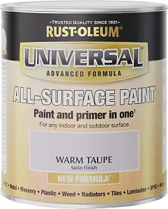 Rust-Oleum Universal Warm Taupe Satin All-Surface Paint 750ml