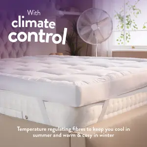 Sleep Soundly Climate Control Extra Deep 10cm Mattress Topper