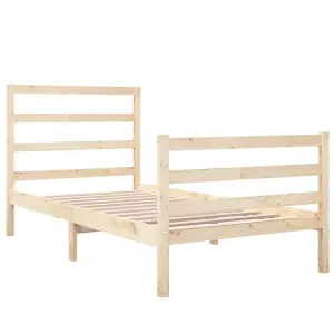 Berkfield Bed Frame Solid Wood Pine 90x190 cm 3FT Single