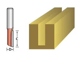 Faithfull - Router Bit TCT Single Flute 3.2 x 10mm 1/4in Shank