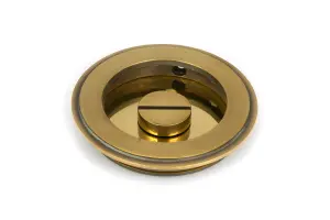 From The Anvil Aged Brass 75mm Plain Round Pull - Privacy Set