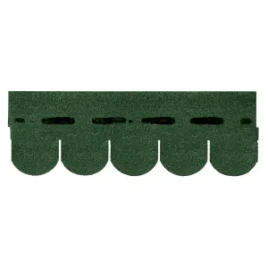 Roof Pro Green Round Roof shingle (L)1m (W)340mm, Pack of 16