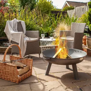 Harbour Housewares - Cast Iron Garden Fire Pit - 100cm - Grey