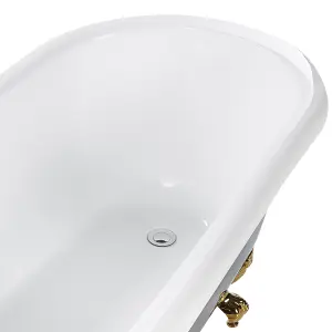 Freestanding Bath 1500 x 770 mm Blue and Gold CAYMAN