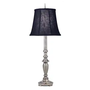 Elstead Maine 1 Light Table Lamp Antique Nickel, E27