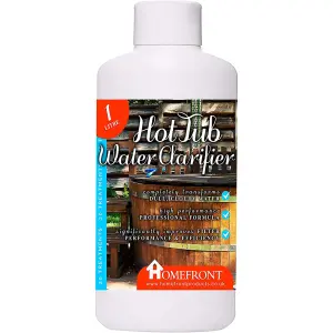 Homefront Hot Tub Water Clarifier - Transforms Dull & Cloudy Water Hot Tubs, Spas and Pools 1L