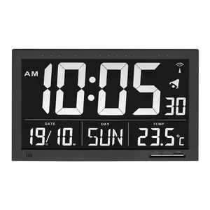 Modern & Contemporary Digital Alarm Tabletop Clock in Black