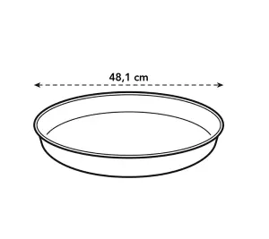 Elho Loft Urban Saucer Round 48cm for Plastic Plant Pot in White