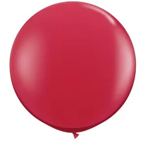 Qualatex 5 Inch Plain Latex Party Balloons (Pack Of 100) (48 Colours) Ruby Red (One Size)