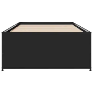 Berkfield Bed Frame without Mattress Black 90x200 cm