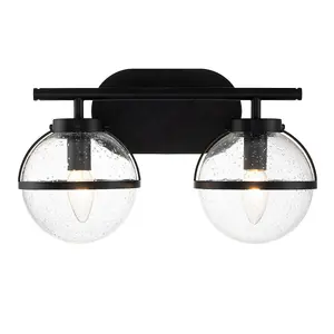 Luminosa Hinkley Hollis Bathroom Wall Lamp Black, IP44