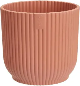 Elho Vibes Fold Mini 11cm Round Delicate Pink Recycled Plastic Plant Pot