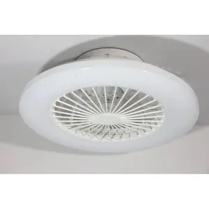 Crystiana Ceiling Fan with LED Lights White