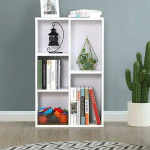 Arkwright 5 Grid Bookcase White