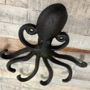 Octopus Wall Hook Rack in Cast Iron (Set of 2)