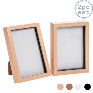 Nicola Spring - 3D Box Photo Frames - A5 (6 x 8") - Pack of 2