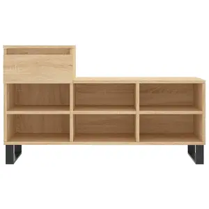 Berkfield Shoe Cabinet Sonoma Oak 102x36x60 cm Engineered Wood