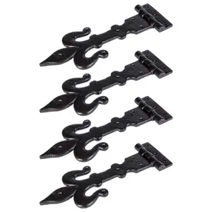 Hammer & Tongs Fleur De Lis T-Hinge - W310mm - Black - Pack of 4