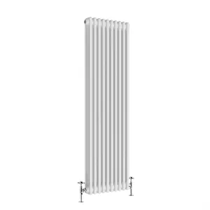 Right Radiators 1800x472 mm Vertical Traditional 3 Column Cast Iron Style Radiator White