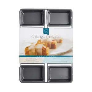 Chicago Metallic Non-Stick Eight Hole Mini Loaf Pan, Roasting tins 32.5 x 23 cm