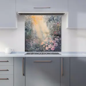 Ava Sterling: 00002 Premium Glass Kitchen Splashback W600mm x H600mm