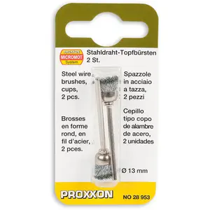 PROXXON Cup Wire Brush - Steel 13mm (Pkt 2)