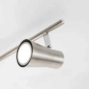 Swansea Brushed Steel 4-Bar Ceiling Spotlight