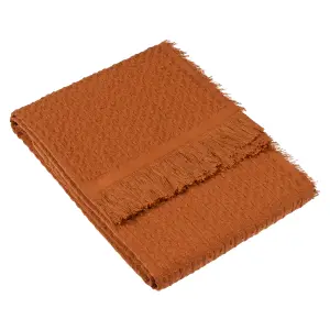 Yard Abel Fringed Waffle Textured Throw