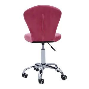 Maison by Premier Pink Velvet Buttoned Home Office Chair