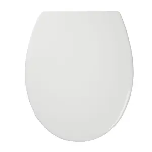 Cooke & Lewis Diani White Round Soft close Toilet seat