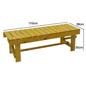 Woodside Wiverton 2 Seater Wooden Garden Bench