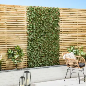 Expandable Artificial Trellis Ivy Leaf Garden Privacy Screening 1m x 2m Christow