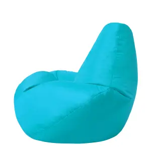 Veeva Kids High Back Bean Bag Aqua Blue Indoor Outdoor Childrens Bean Bags