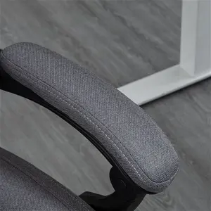 HOMCOM Executive Office Chair, Computer Desk Chair With High Back, Adjustable Headrest, Footrest, Reclining, Dark Grey | Aosom UK