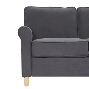 3 Seater Velvet Sofa Grey RONNEBY