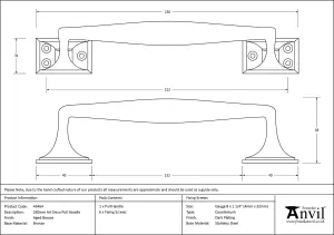 From The Anvil Aged Bronze 230mm Art Deco Pull Handle