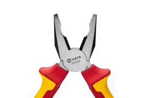 Sata 3Pc Vde Pliers Set Chrome Vanadium Alloy Steel Anti Slip Handle