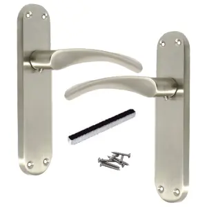 Monja Astrid Door Handles Arched Lever Satin Latch