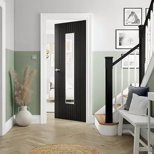 Aria Black Glazed Internal Laminate Door