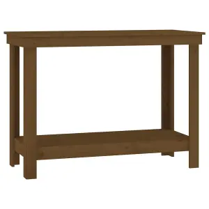 Berkfield Work Bench Honey Brown 110x50x80 cm Solid Wood Pine