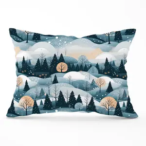 Dreamy Snowy Christmas Scene Cushions 33cm x 48cm